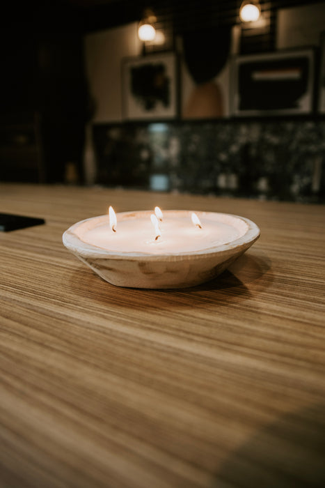 9"-10" Pure Soy Round Dough Bowl Candle