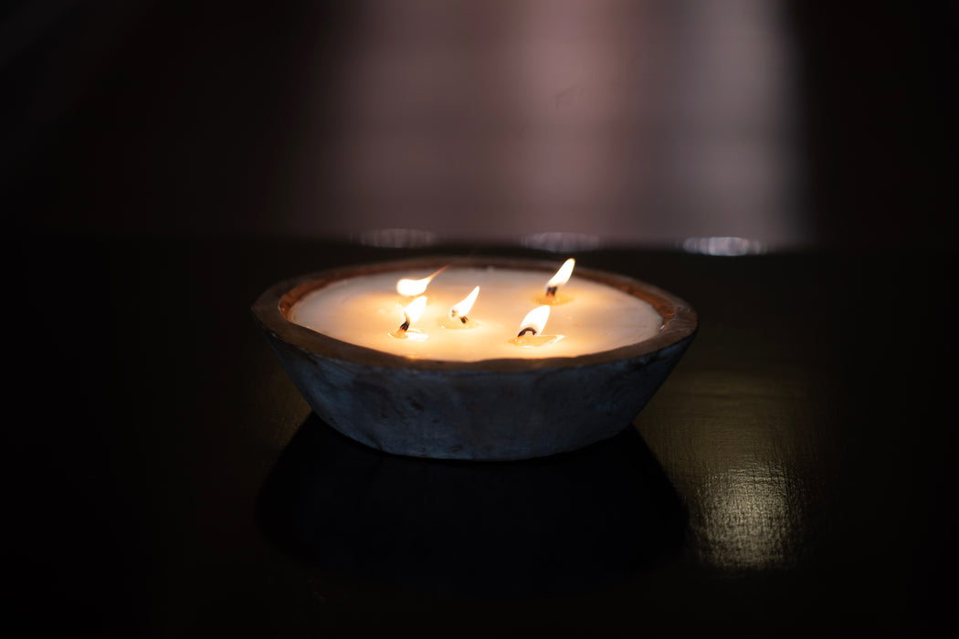 9"-10" Pure Soy Round Dough Bowl Candle