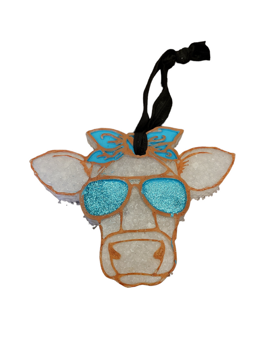 Cool Cow With Shades Car Freshie