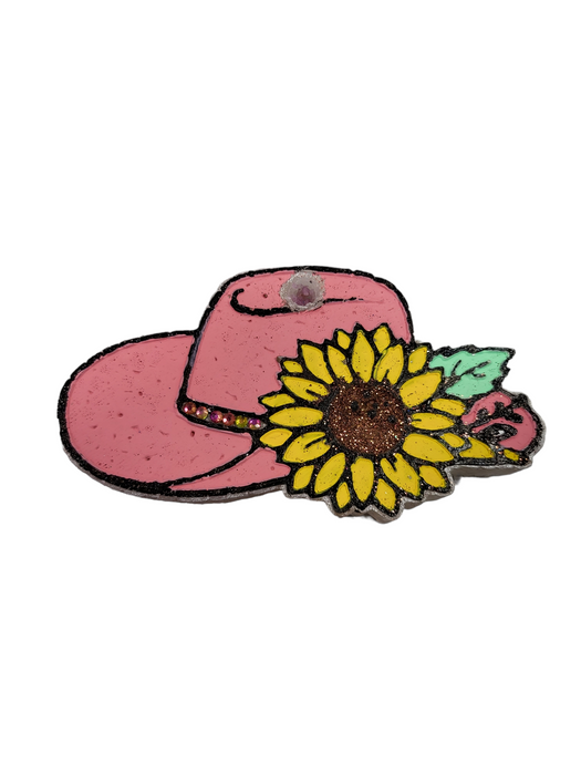 Cowboy Hat W/Flower Car Freshie